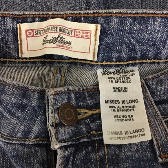 LEVIS WOMEN STRETCH LOW RISE BOOT CUT JEANS SIZE 10 LONG - Picture 4 of 6